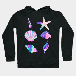 Seashells Pattern - Pretty Pastel Hoodie